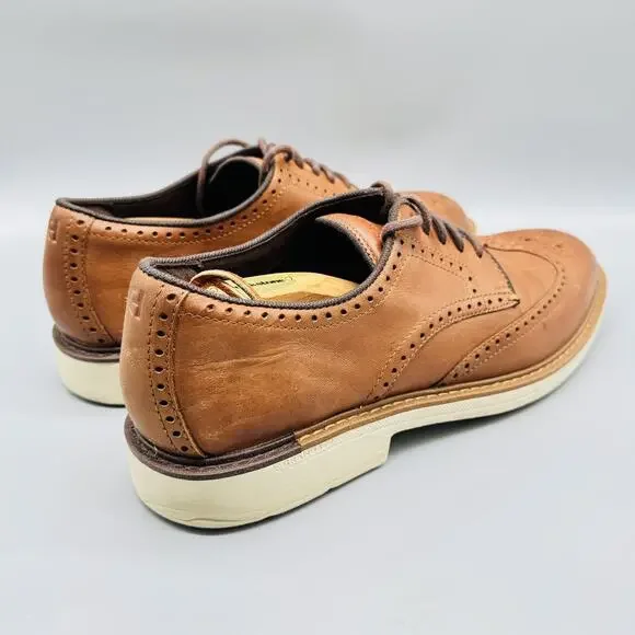 Cole Haan Shoes Mens 11 Brown Leather OriginalGrand Wingtip Oxford Brogue Dress